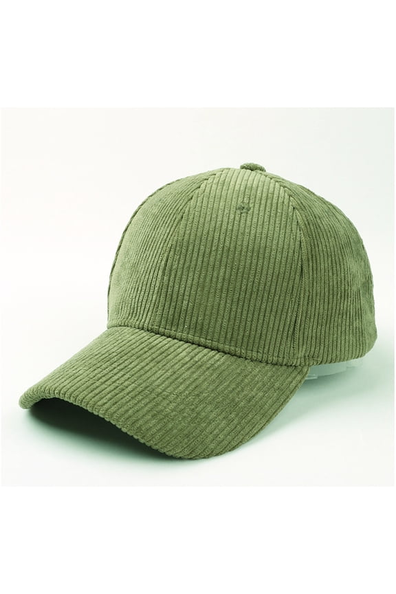 Adult Baseball Cap Corduroy&Cotton Adjustable Classic Casual Trendy Solid Color Cool Sun Hat for Outdoor Activities