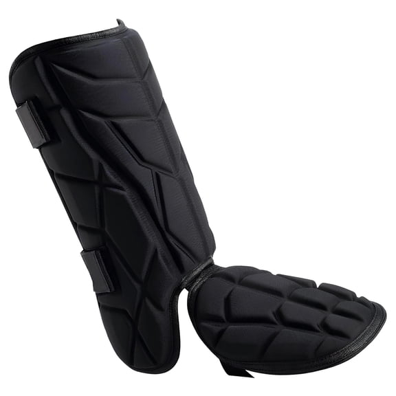 Adult Baseball Leg Guard, Baseball Shin Guards with Full Coverage, Impact Dispersion, Foam Padding, Air-Permeable Fabric, Flexible Fit, Leg Guard with Adjustable Straps for Baseball, Softball
