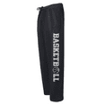 thumbnail image 1 of Adult Basketball Black Sweatpants (White, Adult X-Small), 1 of 1