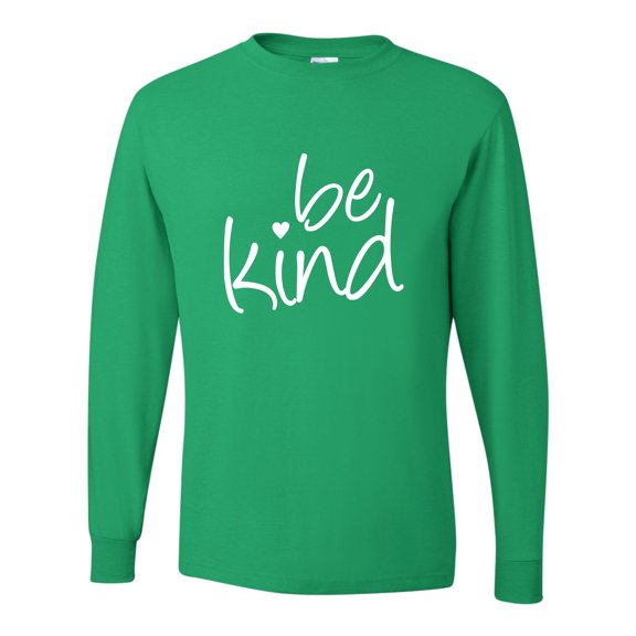 Adult Be Kind Heart Long Sleeve T-Shirt