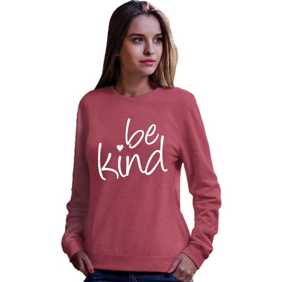 Adult Be Kind Heart Sweatshirt Crewneck