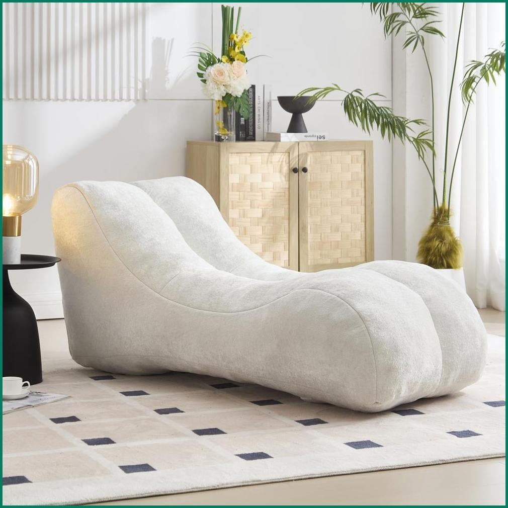 Adult Bean Bag Chair - Plush Comfort for Gaming, Reading & TV | Polyester | Curved