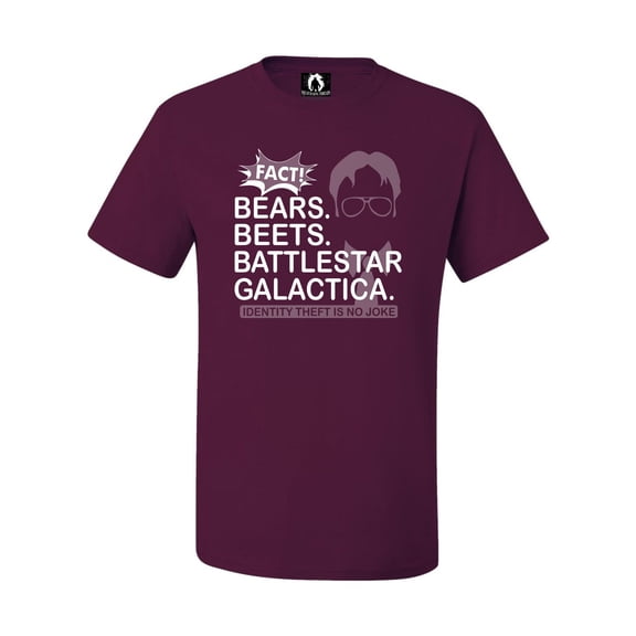 Adult Bears Beets Battlestar Galactica T-Shirt