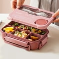 thumbnail image 1 of Adult Bento Box Lunch Box, Food Containers for Adults Men Women with 4 Compartments, Lunchable Food Container with Utensils Microwave & Dishwasher Safe, 1 of 1