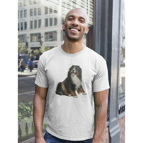 Adult Bernese Mountain Dog T-Shirt Men -Image by Shutterstock, Male Small