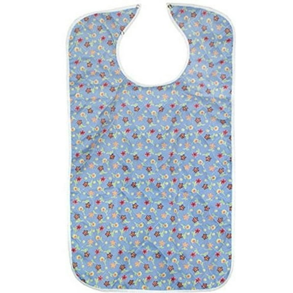 Quilted Adult Bib with Decorative Design, Assorted Prints, 18x30