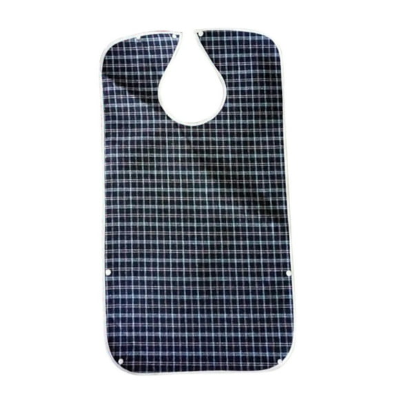 Adult Bib 3-Pack Waterproof Reusable Eating Apron with Food Catcher Pocket for Elderly and Adults, Large Washable Clothing Protector