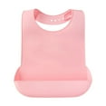 thumbnail image 1 of Adult Bib, Adjustable and Washable Silicone Bib for Men & Women, Waterproof for Elderly with Crumb Catcher (Pink), 1 of 6