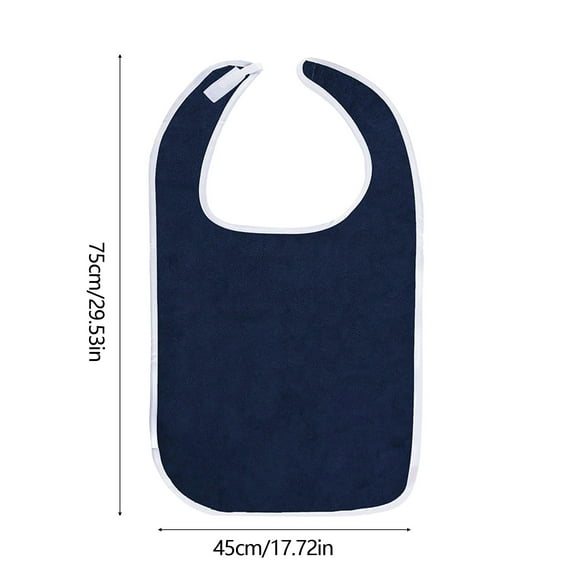 Adult Bib Adult Bib Eating Protector Cloth 29x17 Inches Washable Adjustable Hook Loop Closure for Elderly Seniors Home Care Disabled Clothing Guard Eating Protector