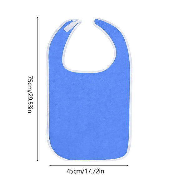 Adult Bib Adult Bib Eating Protector Cloth 29x17 Inches Washable Adjustable Hook Loop Closure for Elderly Seniors Home Care Disabled Clothing Guard Eating Protector