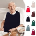 thumbnail image 1 of Adult Bib Eating Clothing Protector | Washable Cotton Material | Adjustable Hook & Loop Closure | Large Area Coverage for Elderly Disabled Seniors | 29.5x17.7 in | Multiple Colors | 1 Pack, 1 of 6