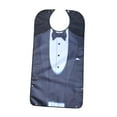 thumbnail image 1 of Adult Bib, Unisex Polyester Adjustable Snap Closure, Comfortable Creative Machine Washable Clothing Protector, Suit Pattern for Seniors Elderly Style F, 1 of 10