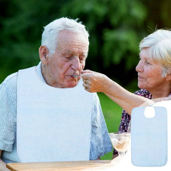 Adult Bib, Washable Eating Bib For Seniors Elderly Disabled, Adjustable Clothing Protector Bib, Reusable Adult Mealtime Bib, Large Waterproof Adult Feeding Bib, Nursing Home Bib For Men And Women