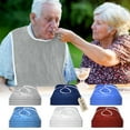 thumbnail image 1 of Adult Bibs 5 Pack for Men and Women, 29x17 Inch Large Coverage with Hook and Loop Closure, Washable & Reusable for Meals, Elderly Care, Disabled Adults and Seniors at Home or Nursing, 1 of 9