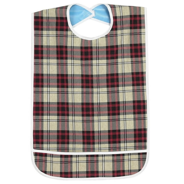 Adult Bibs for Eating, Waterproof Bibs with Crumb Catcher, Washable and