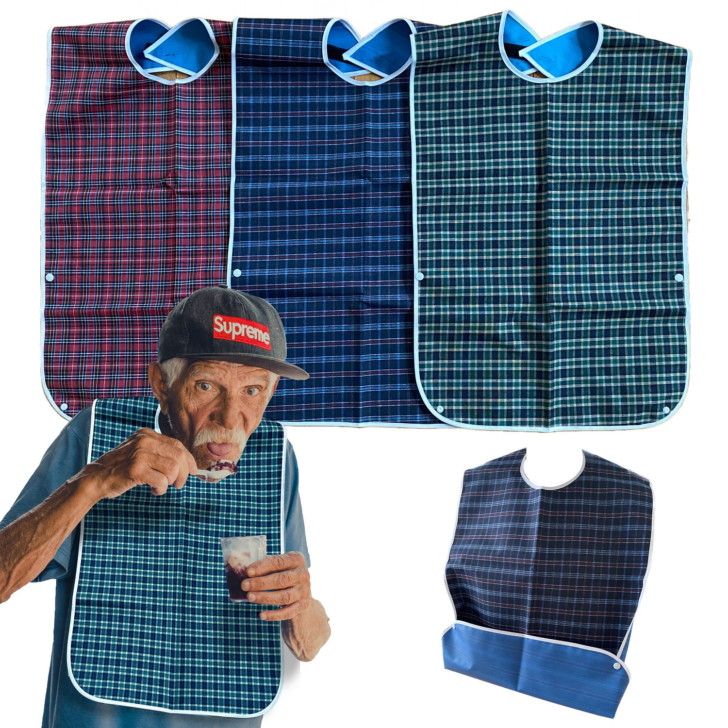 Adult Bibs For Elderly Adult Bibs For Women Washable Adult Bibs For Men ...