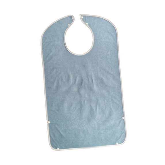 Adult Bibs, Mealtime Clothes Protector Disability Aid Super Absorbent Daily Living Aids Water Apron Dining Bibs for Men Elderly , Blue, 30.71x17.72in