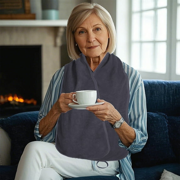 Adult Bibs for Eating, Extra Large Washable Clothing Protectors with Adjustable Closure for Elderly Seniors and Disabled Men Women, Adaptive Bibs