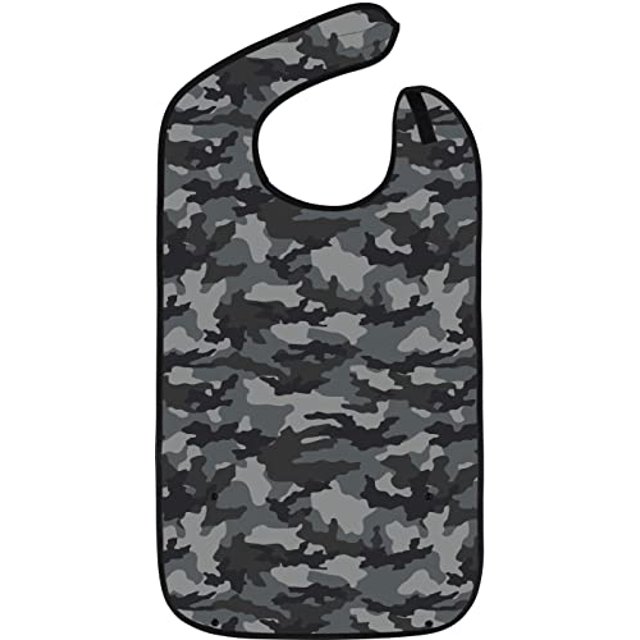 Adult Bibs for Eating Reusable Bib with Crumb Catcher Pocket For Men