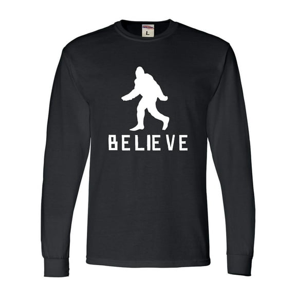 Adult Bigfoot Believe Sasquatch Squatch Long Sleeve T-Shirt
