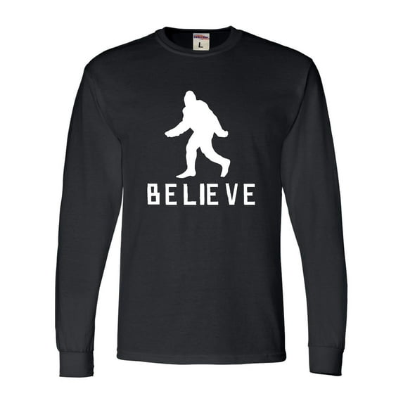 Adult Bigfoot Believe Sasquatch Squatch Long Sleeve T-Shirt