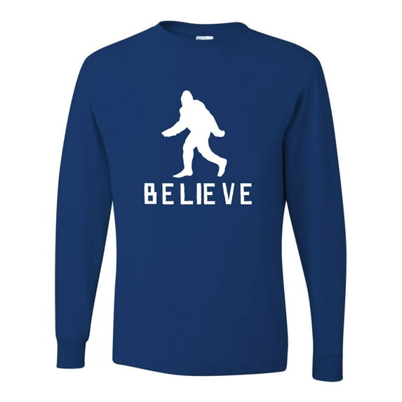 Adult Bigfoot Believe Sasquatch Squatch Long Sleeve T-Shirt