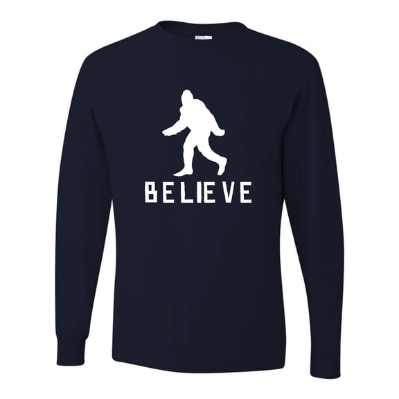Adult Bigfoot Believe Sasquatch Squatch Long Sleeve T-Shirt