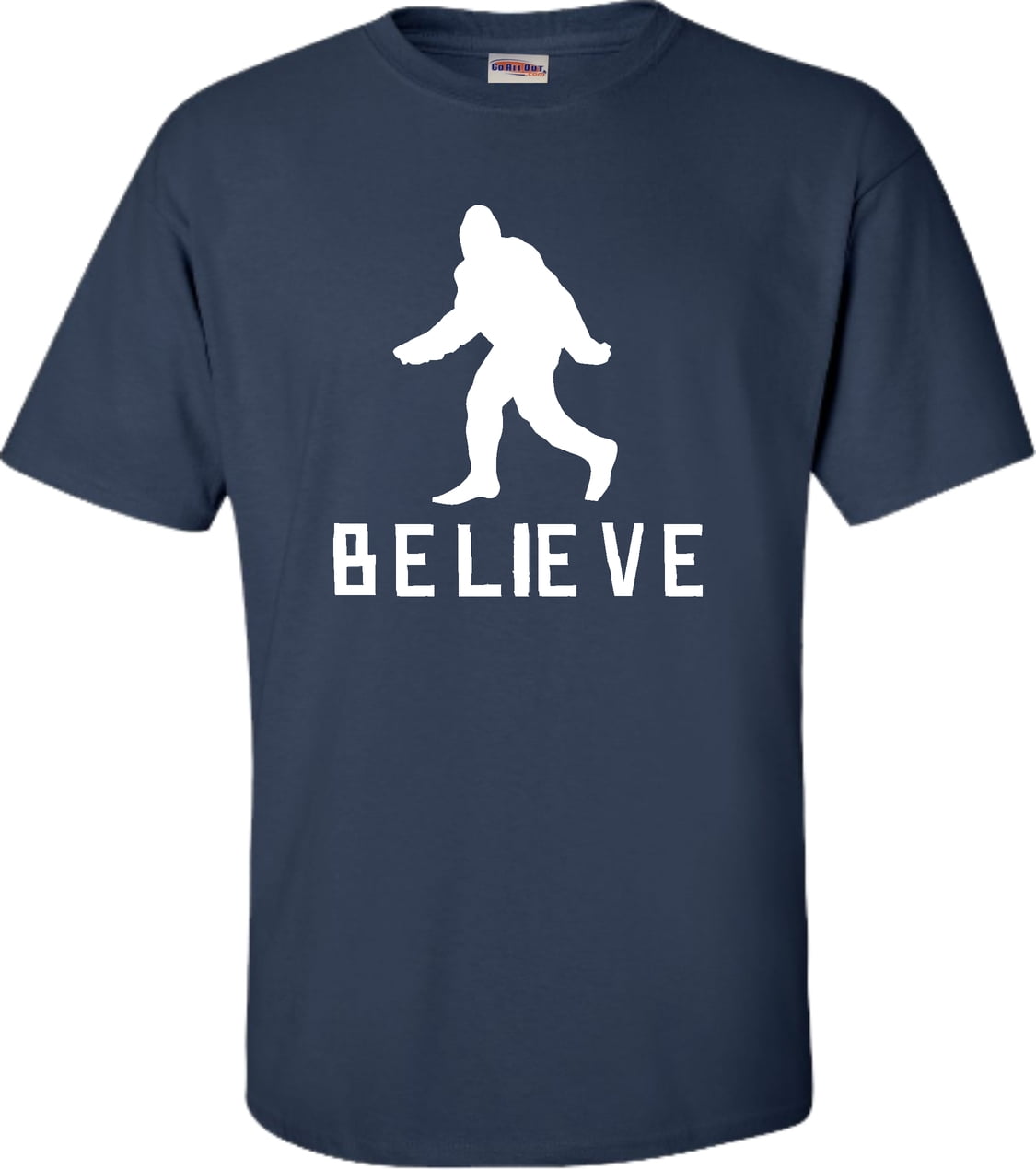 T-Shirt Natalizia Bigfoot Sasquatch Uomo 100% Cotone