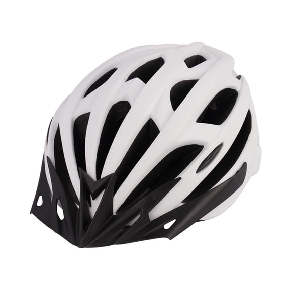 Adult Bike Helmet Integrated Molding Mountain Bike Helmet White One Piece Safety Protection for Road Cycling Street Biking Outdoor Recreation, 1 Pack
