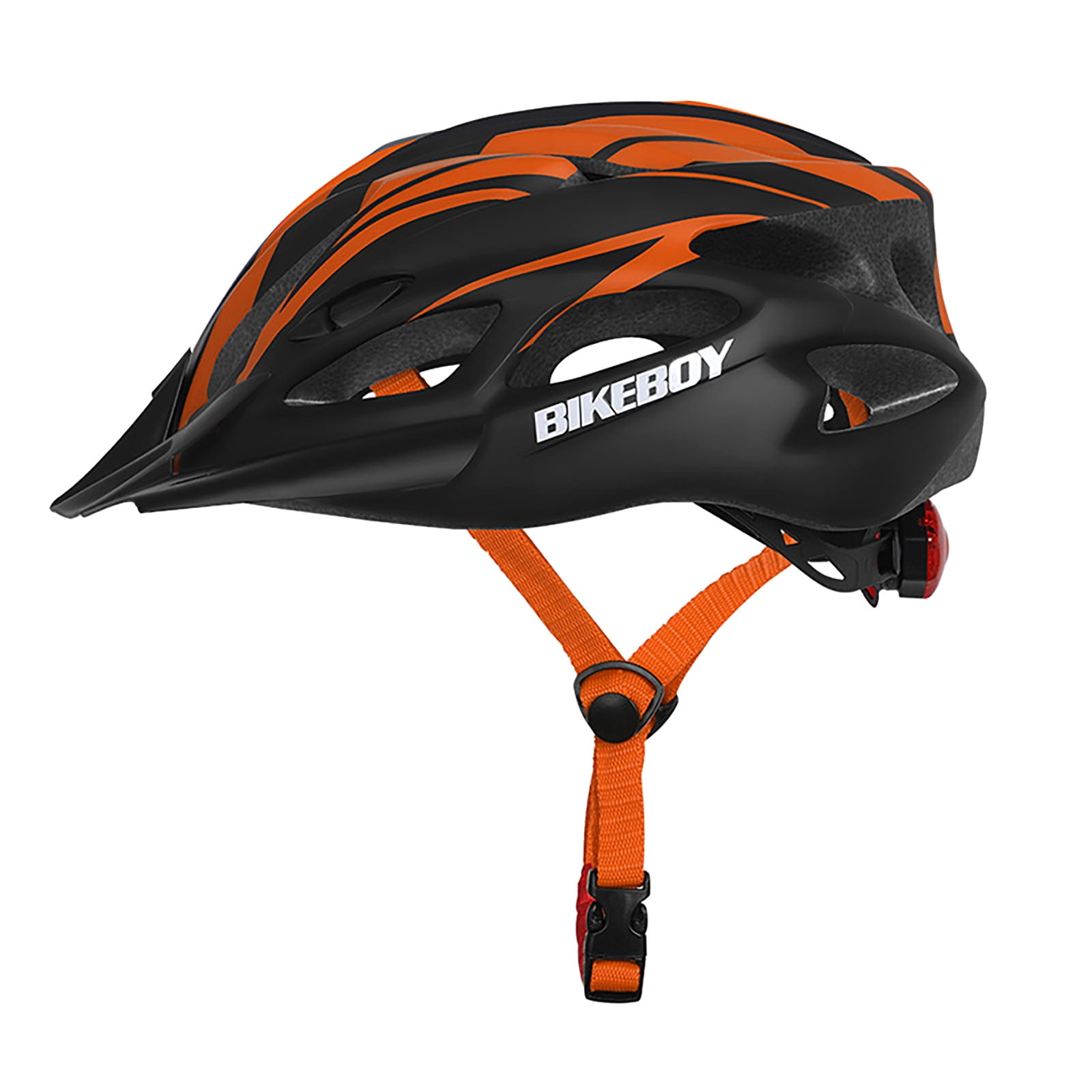 Adult Bike Helmet,Mountain Bike Helmet,Helmet Bike Road Bike Helmet With Tail Light Hat,Lightweight Modern Design,Dirt Cycling Mountain Bicycle Road Bicycle Bike(Orange Adult:25-23in)