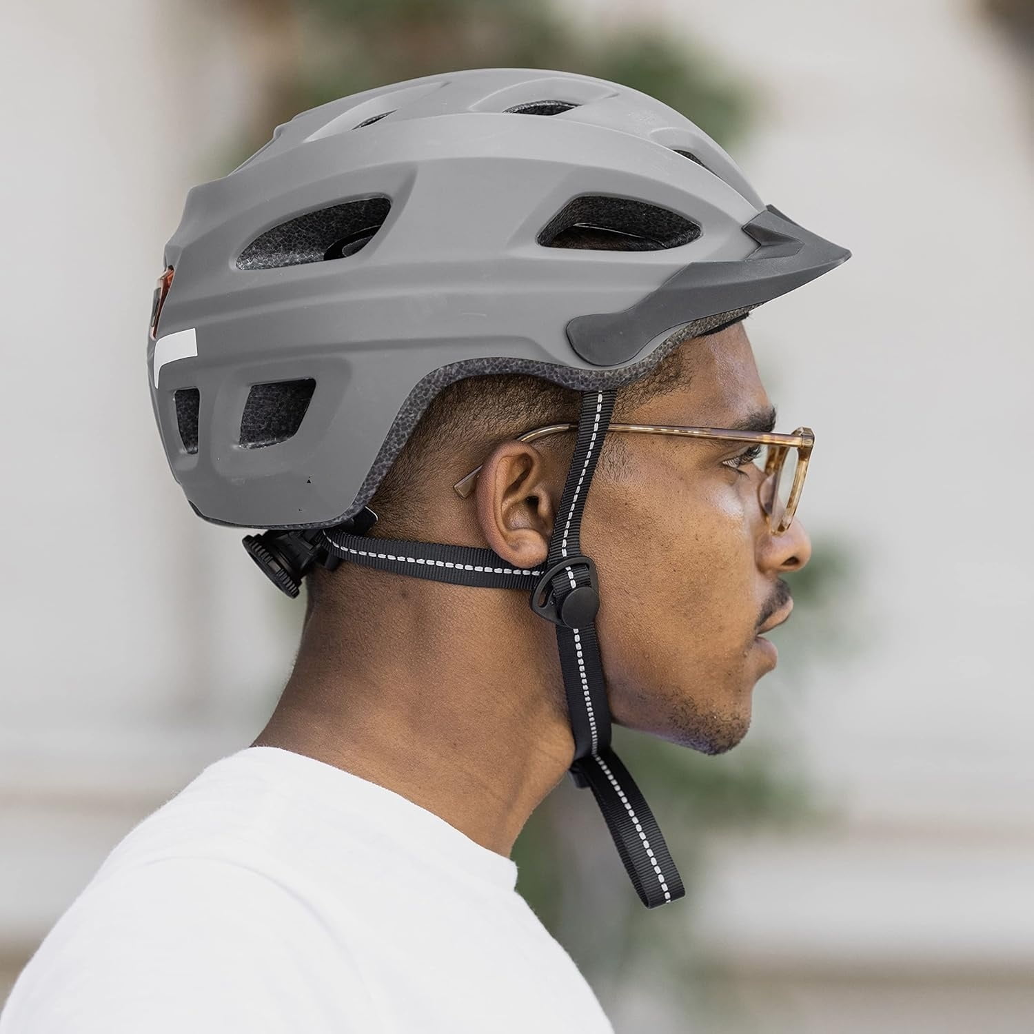 Adult Bike Helmet with LED Safety Light Adjustable Dial & Removable Visor - Adjustable Bicycle Cycling Helmet for Men & Women