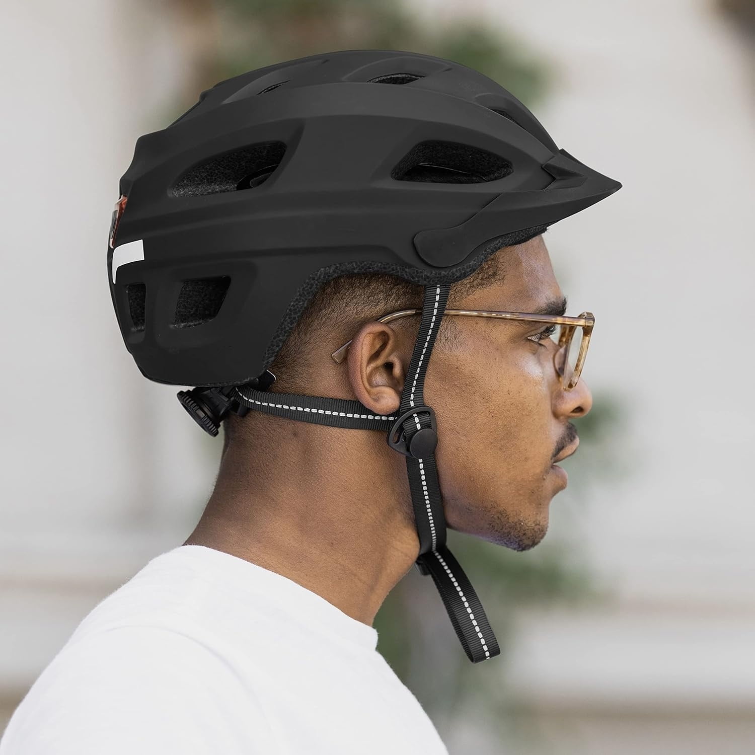 Adult Bike Helmet with LED Safety Light Adjustable Dial & Removable Visor - Adjustable Bicycle Cycling Helmet for Men & Women