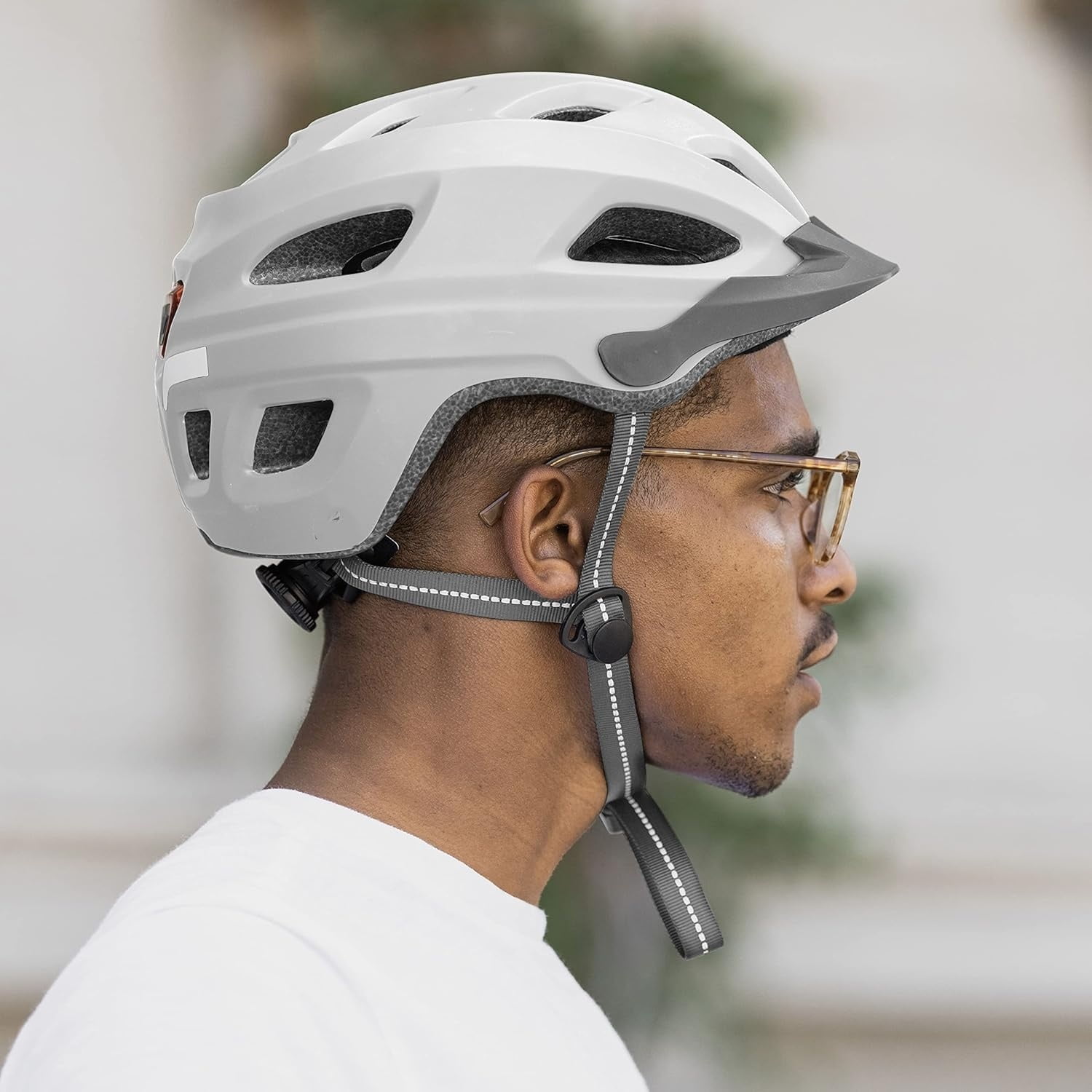 Adult Bike Helmet with LED Safety Light Adjustable Dial & Removable Visor - Adjustable Bicycle Cycling Helmet for Men & Women