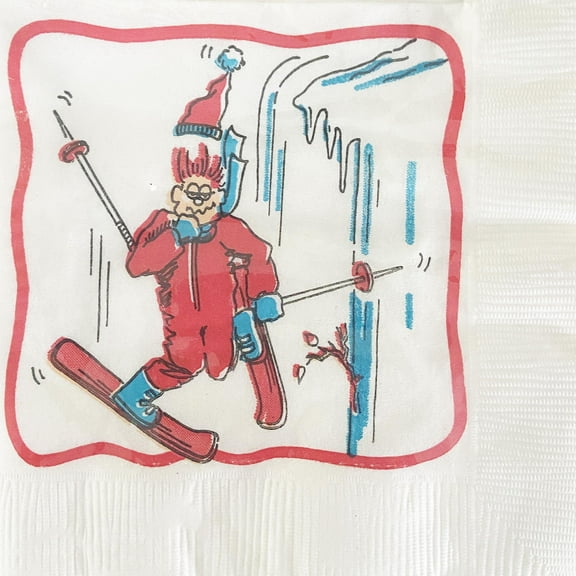 Adult Birthday Vintage 'Ski Fun' Small Napkins (20ct)