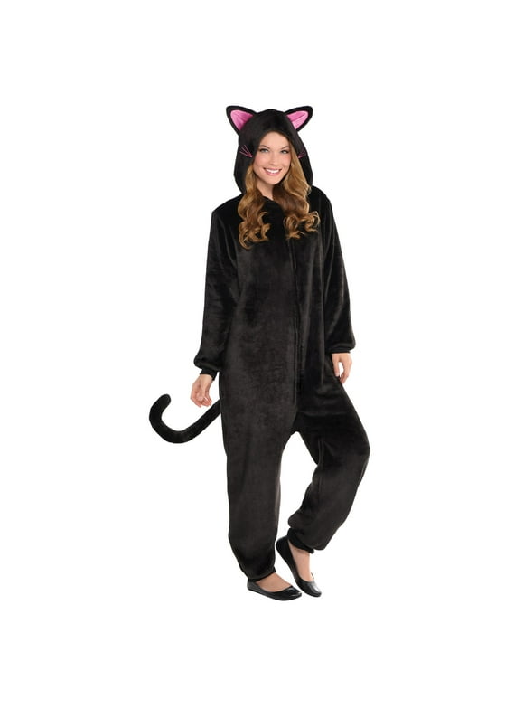 Adult Black Cat Onesie Costume