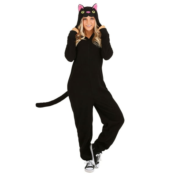 Adult Black Cat Onesie