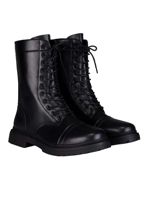 Adult Black Costume Combat Boots