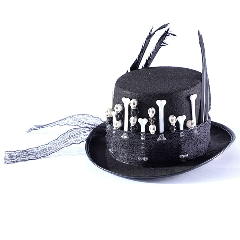 Voodoo Kit With Feather Top Hat Adult Black Voodoo Kit With Feather Top Hat Adult Black
