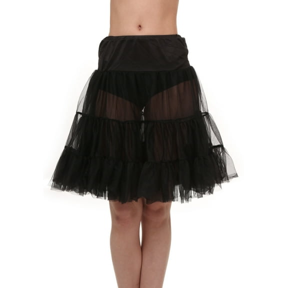 Adult Black Knee Length Crinoline