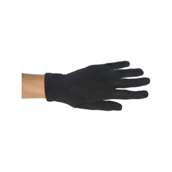 Adult Black Polyester Costume Gloves