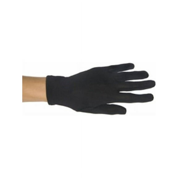Adult Black Polyester Costume Gloves