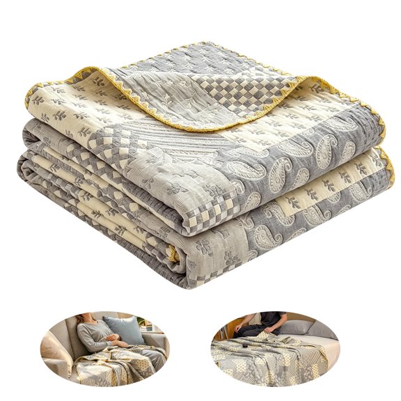 Adult Blanket 4 Layer Lightweight Bed Blanket
