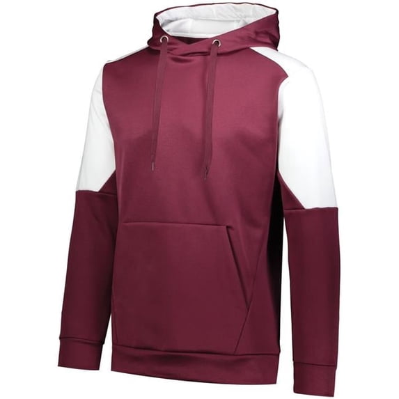Adult Blue Chip Hoodie, Maroon & White - Medium