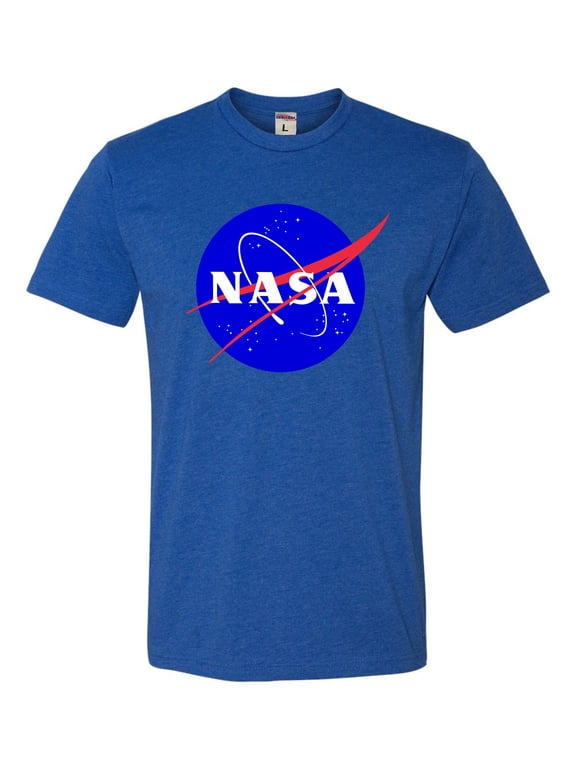 Adult Blue NASA Logo Deluxe T-Shirt