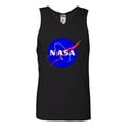 thumbnail image 1 of Adult Blue NASA Logo Sleeveless Tank Top Cotton T-Shirt, 1 of 1