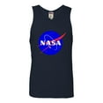 thumbnail image 1 of Adult Blue NASA Logo Sleeveless Tank Top Cotton T-Shirt, 1 of 1