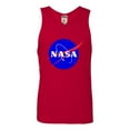 thumbnail image 1 of Adult Blue NASA Logo Sleeveless Tank Top Cotton T-Shirt, 1 of 1