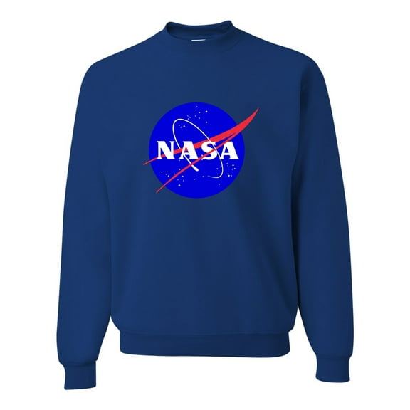 Adult Blue NASA Logo Sweatshirt Crewneck