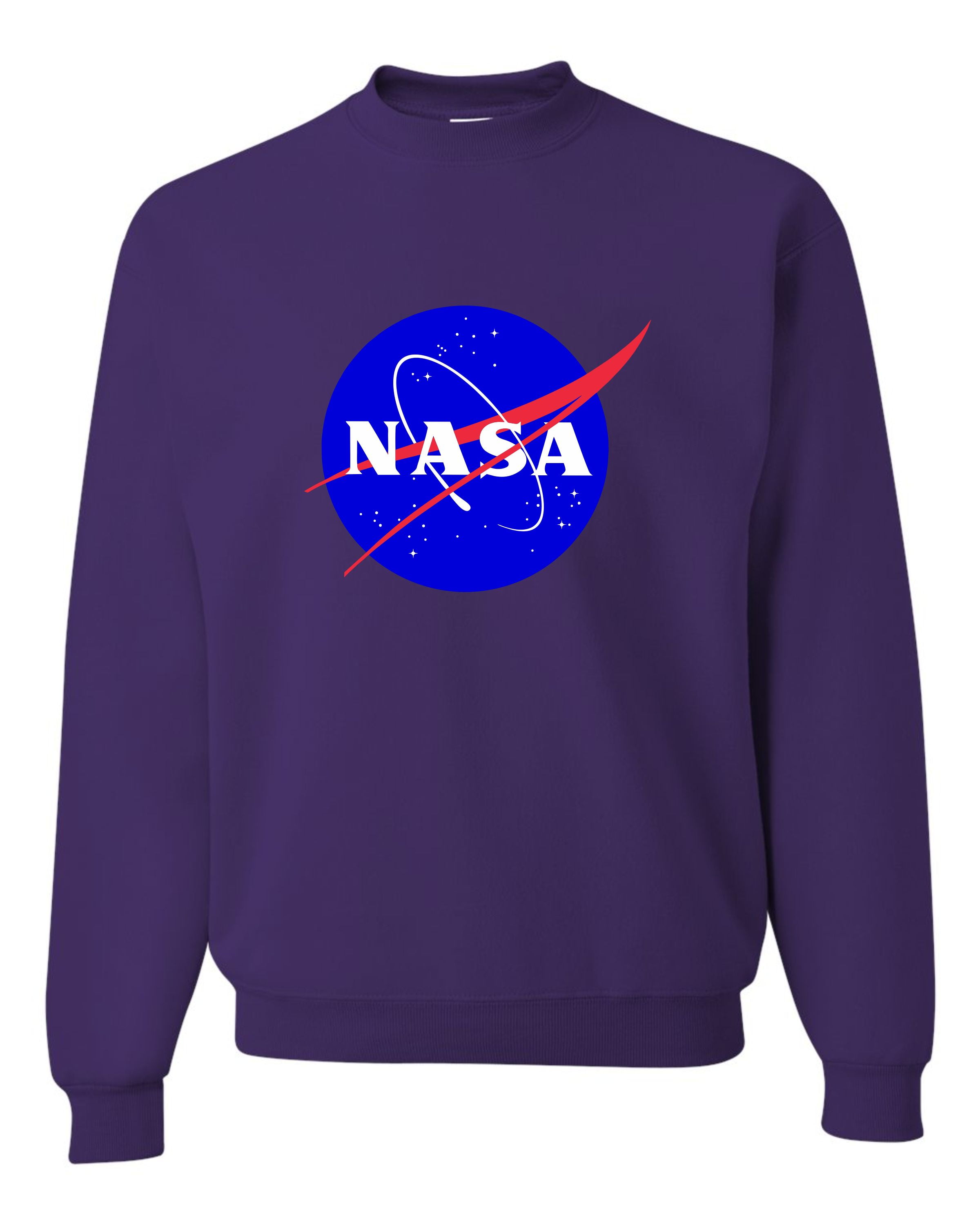 Adult Blue NASA Logo Sweatshirt Crewneck
