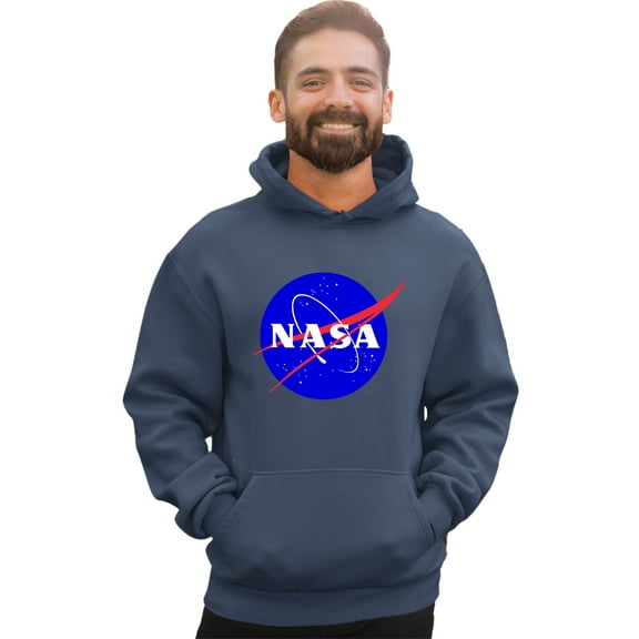 Adult Blue NASA Logo Sweatshirt Hoodie